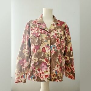 Christopher and Banks Floral Jacket